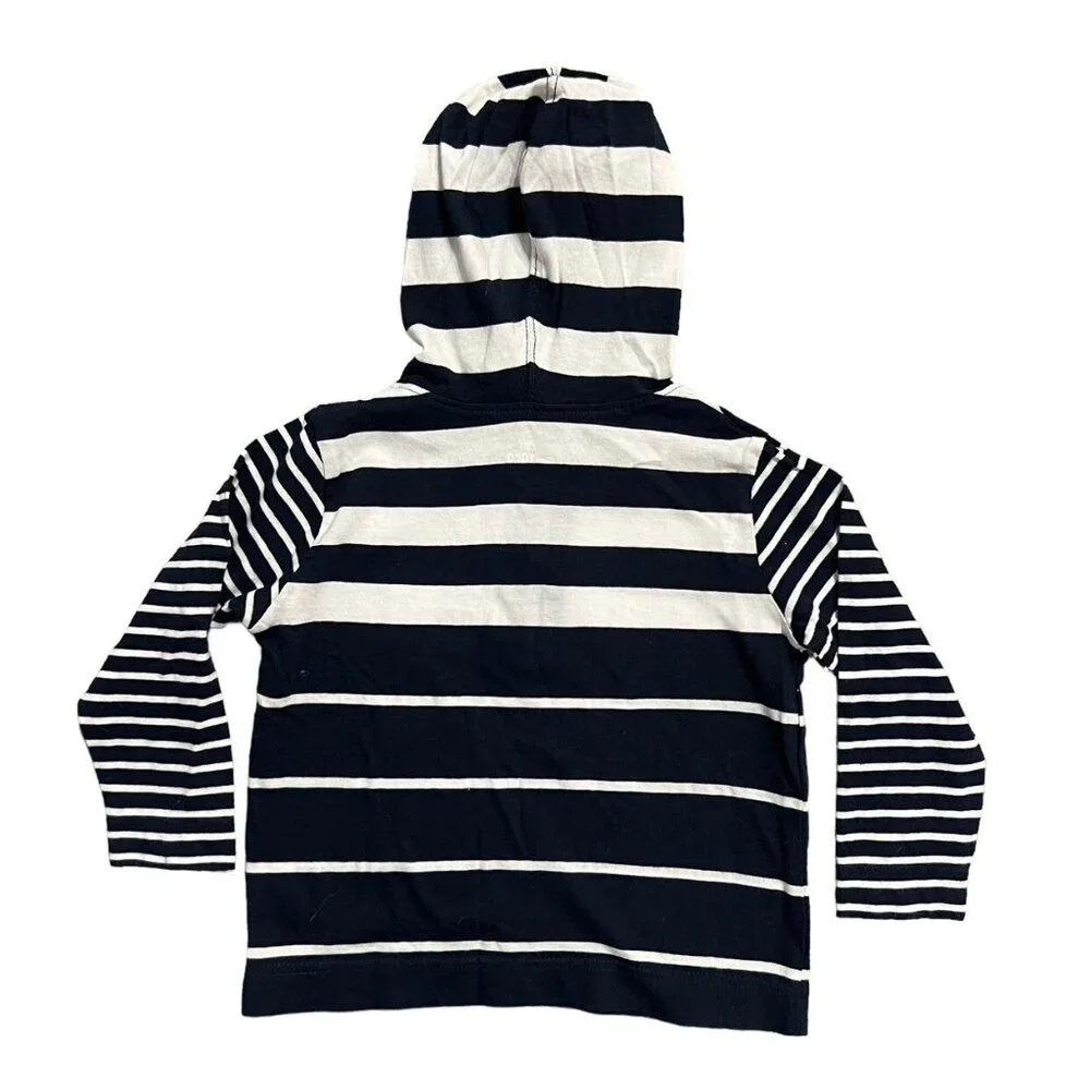 NEW Children's Place 2T Navy Striped Hoodie Shirt